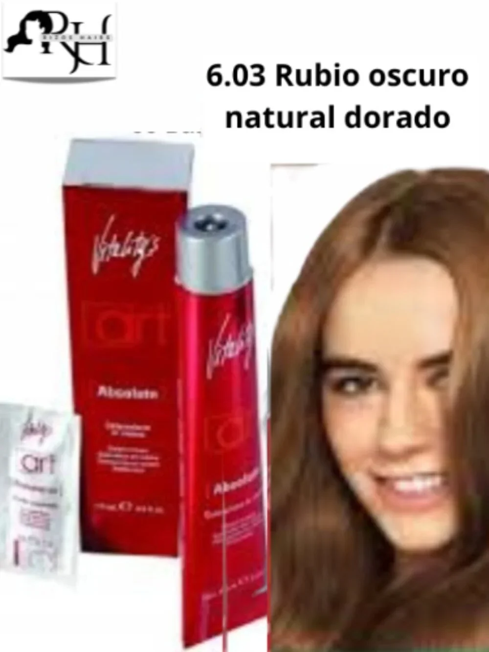 Tinte Vitality's 6.03 Rubio oscuro natural dorado colores para cabellos 100 ml